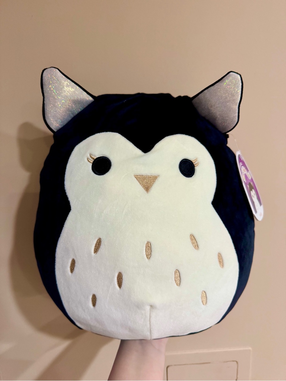Squishmallows 12" Holly the Owl Halloween
2021 Black Gold Sparkle NWT